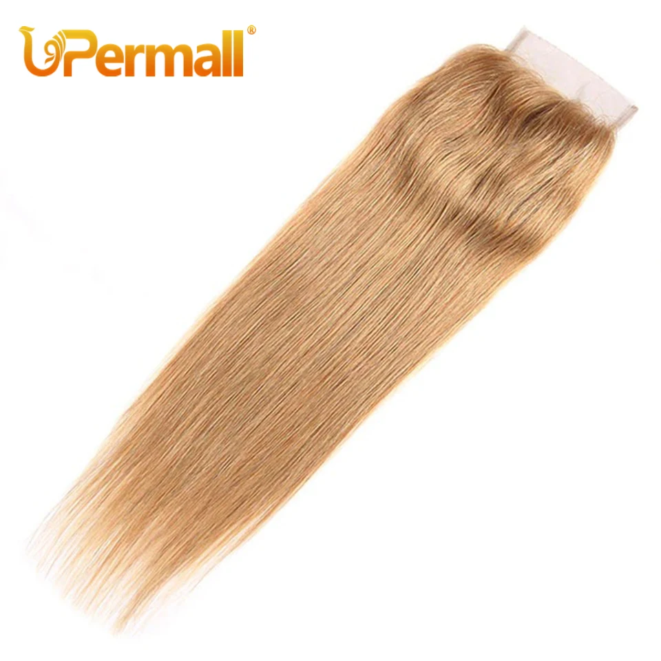 Upermall honig blond 13x6 13x4 spitze frontal gerade vor gezupft schweizer hd transparent 4x4 5x5 6x6 verschluss 100% remy menschliches haar