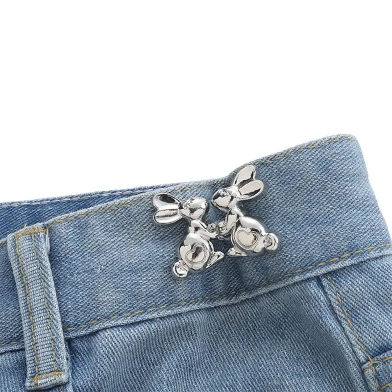 39bd 1pair serrer taille du bouton taille détachable bouton jeans couture