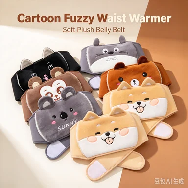 Portable PVC Hot Water Bottle Belt Wearable Soft Hot Water Pouch Hand Warmer Cartoon Warm Water Bag