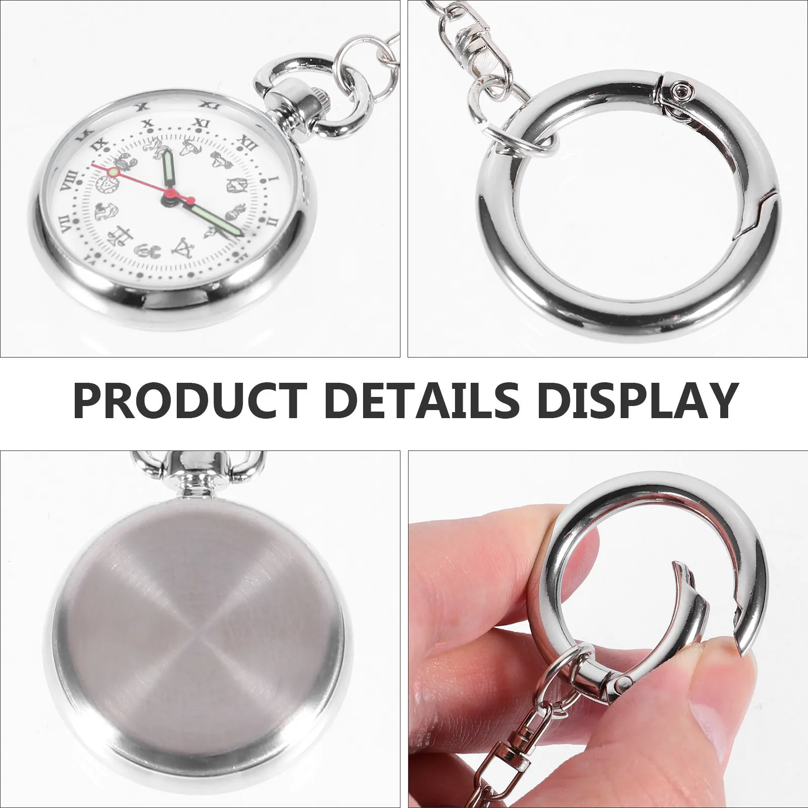 

Карманные часы для медсестер с люминесцентными стрелками, премиум-класса, из стекла и сплава, с белым зеркальным циферблатом, устойчивые к термоизменению, портативные