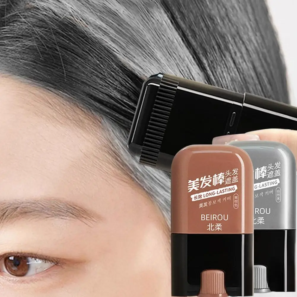 

Practical Hair Color Stick For Men Women Quickly Covers White Hair Concealer Waterproof Hairline Instant Covering Hair Dye Stick