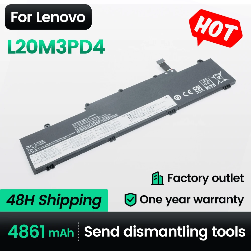 

Keyuan L20M3PD4 Genuine Battery L20C3PD4/L20M3PD4 for Lenovo ThinkPad E14 Gen 3 20Y700 Series E15/G3/SB11C73240 battery