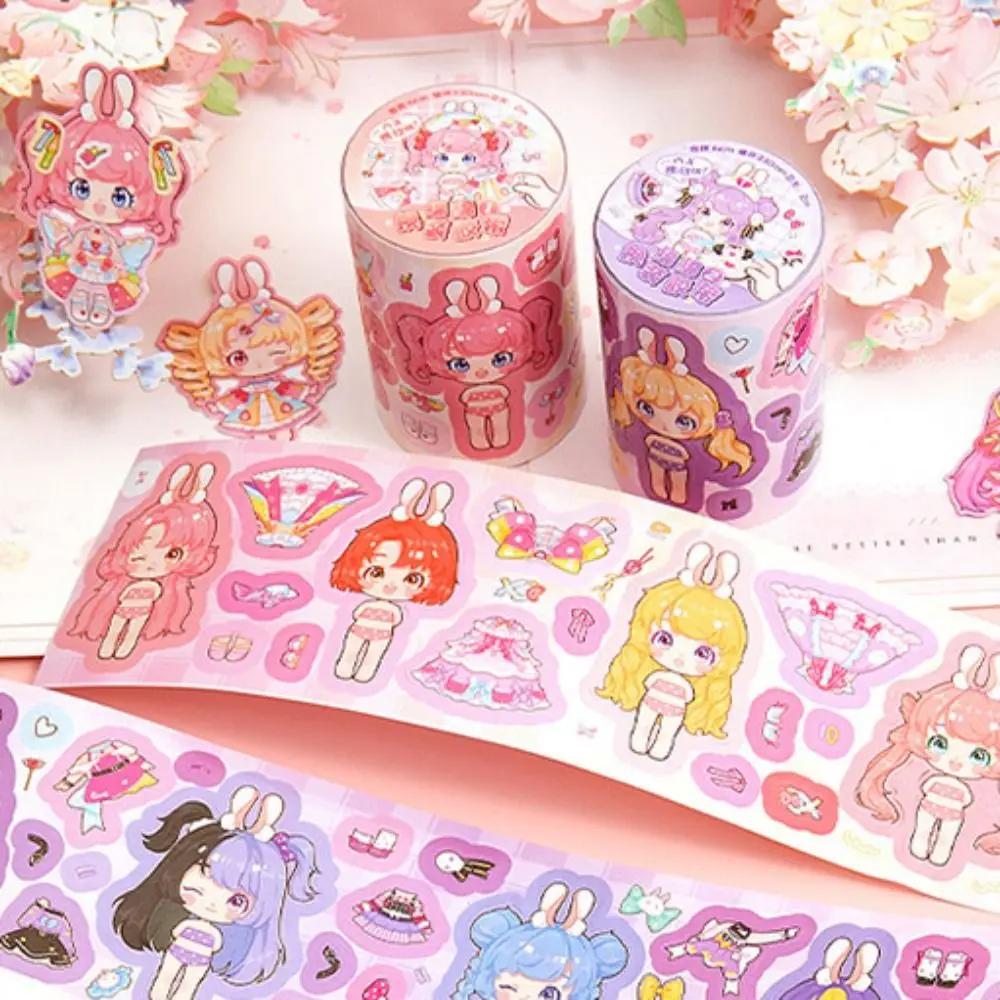 Cartoon Adhesive Stickers Toys for children Girls Dress Up Princess Change Sticker Paper