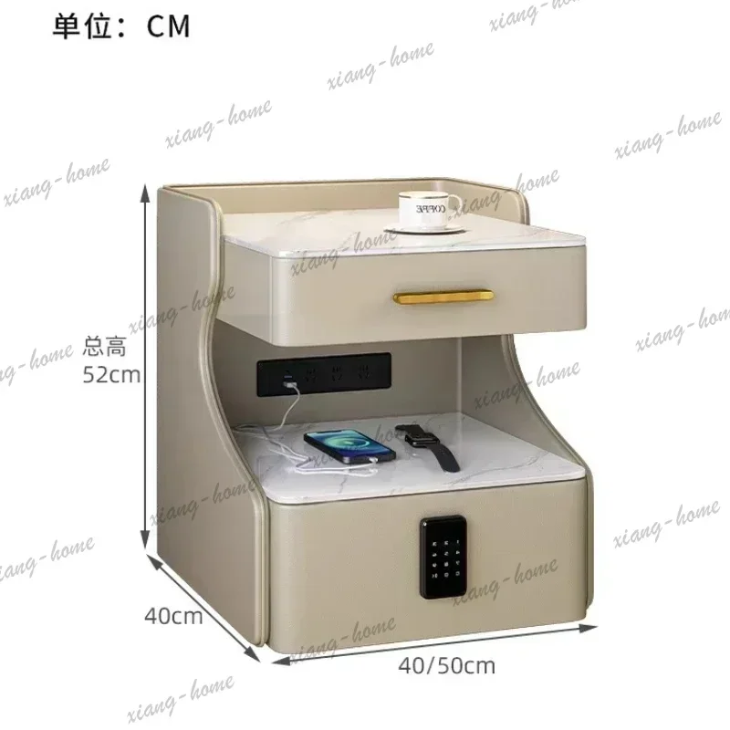 LSBedside Table Comfortable With Drawers Bedroom Bedside Table Safe Security Box Comfortable Bedroom Intelligent Creative Lockab