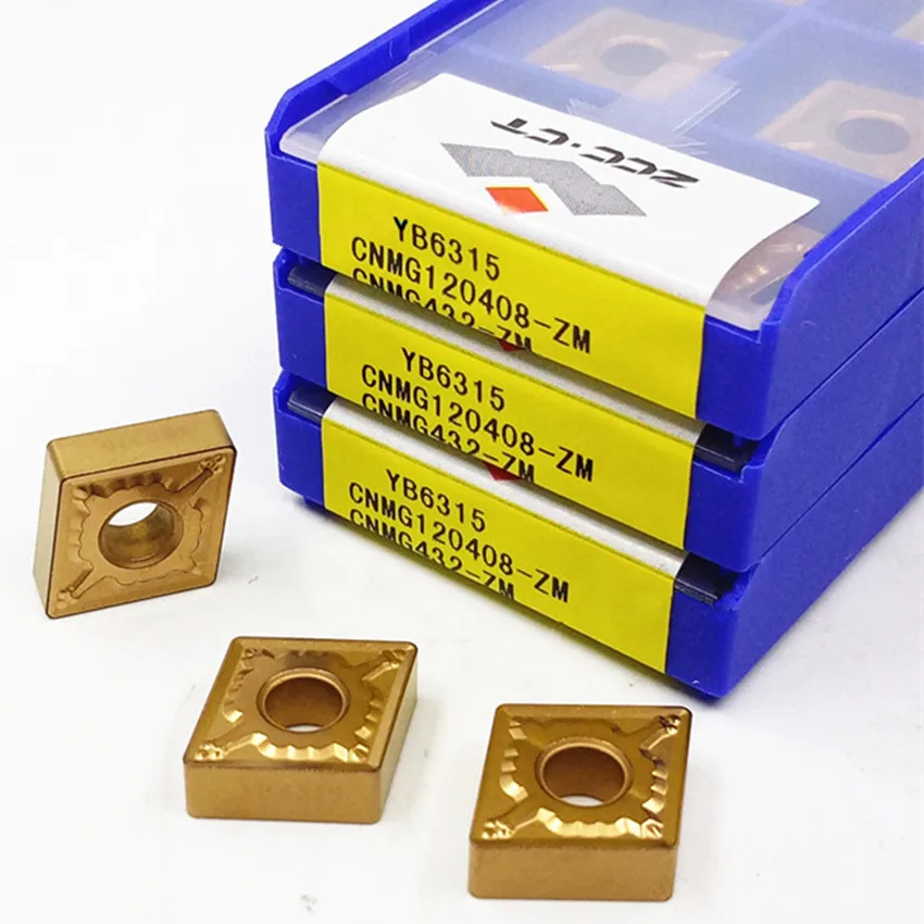Imagem -02 - Inserções de Carboneto Cnc para Aço Cnmg120404-zm Yb6315 Cnmg120408-zm Yb6315 Cnmg120412-zm Yb6315 Cnmg431 Cnmg432 Cnmg433 Zcc. ct