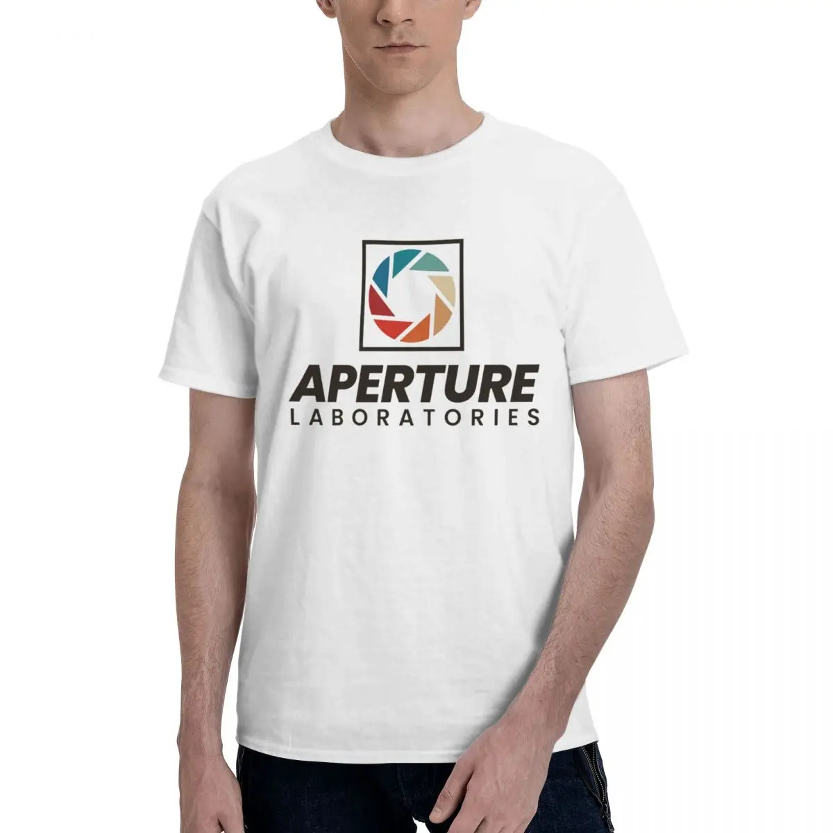 Men Vintage Aperture Science Lab Laboratories T Shirt Streetwear Plus Size Cotton Custom Sleeve Tshirt image 2