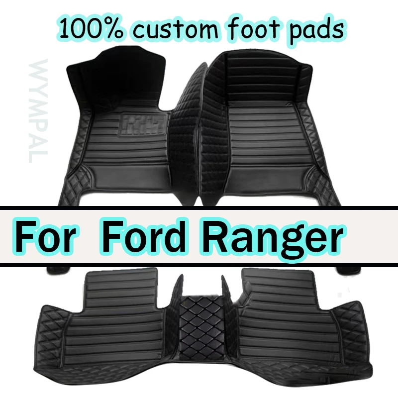 For Ford Ranger 2023 2022 2021 2020 2019 2018 2017 2016 2015 2014 2013 2012 Car Floor Mats Auto Interior Waterproof Carpets