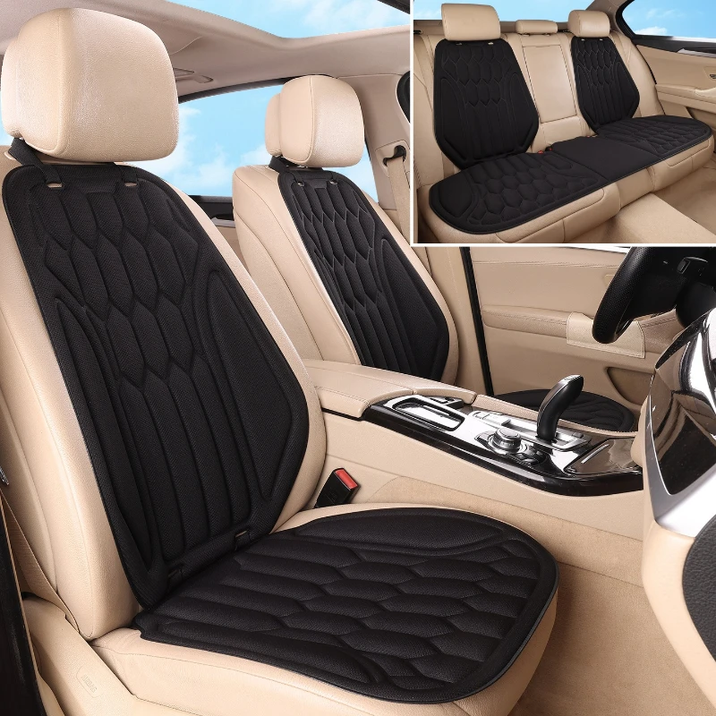 New Algae Fiber Car Seat Cushion All Season Universal One Piece Molded Full Vehicle Pad Non Slip Breathable Interior Cover
