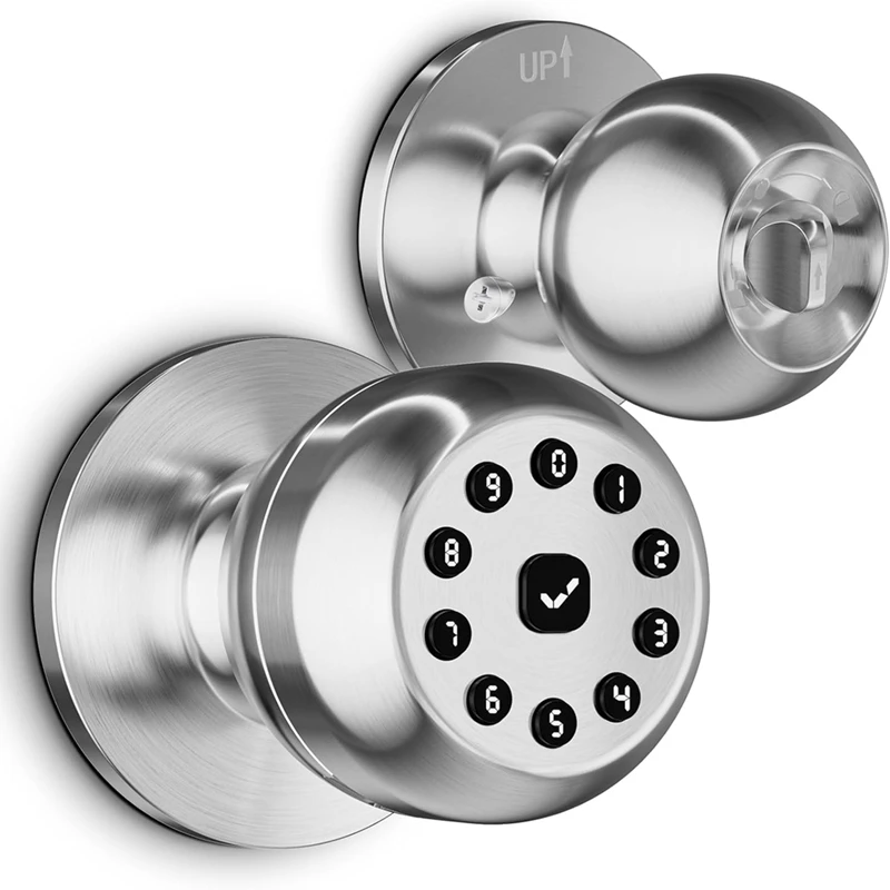 

Smart Door Knob With Keypad, Digital Door Knob For Indoor Use, Secure & Convenient Entry For Bedroom & Office