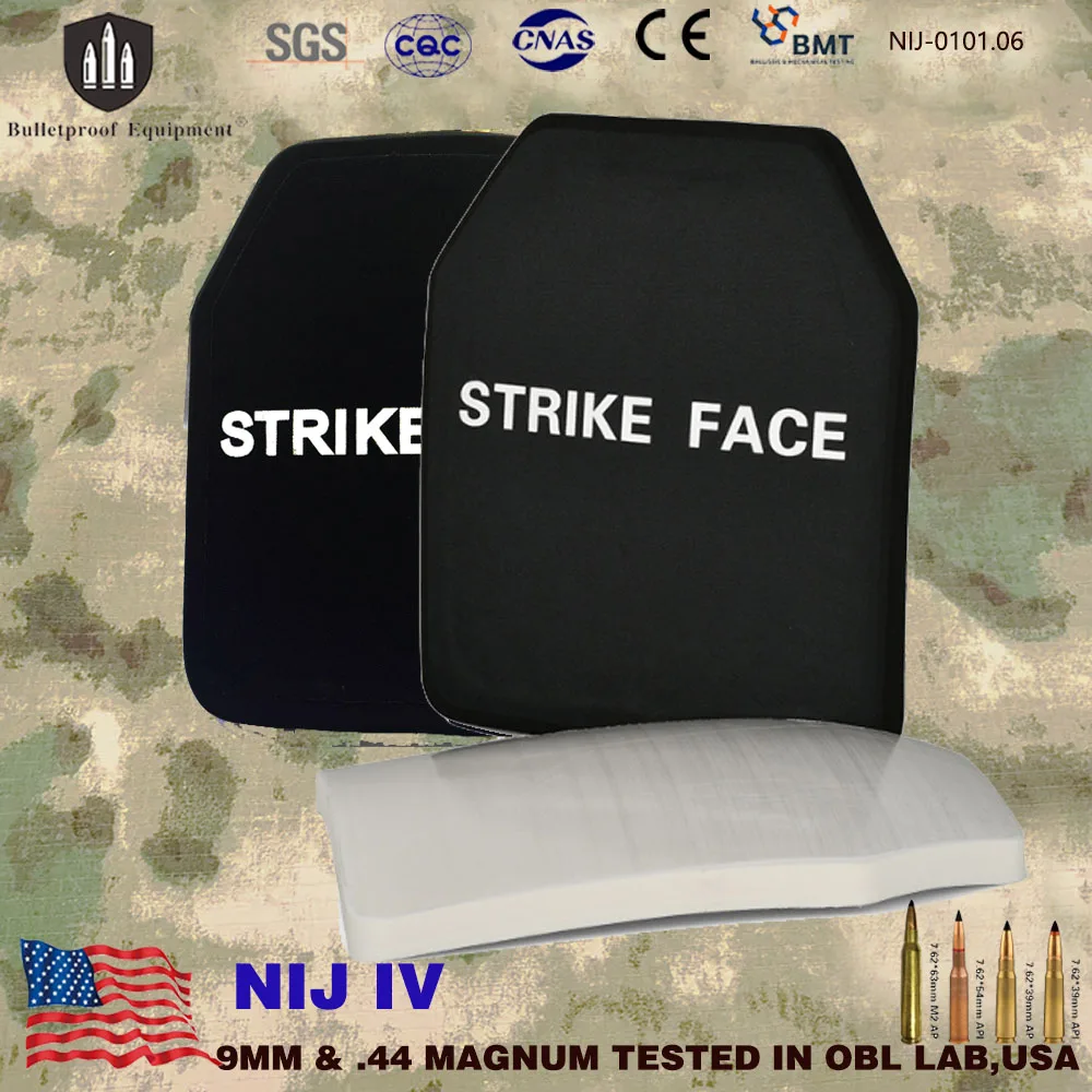 NIJ III Level 3 Bulletproof Insert Plate Molecular Polyethylene  BulletProof Plate Backpack Armor Panel Tactical Body Armor