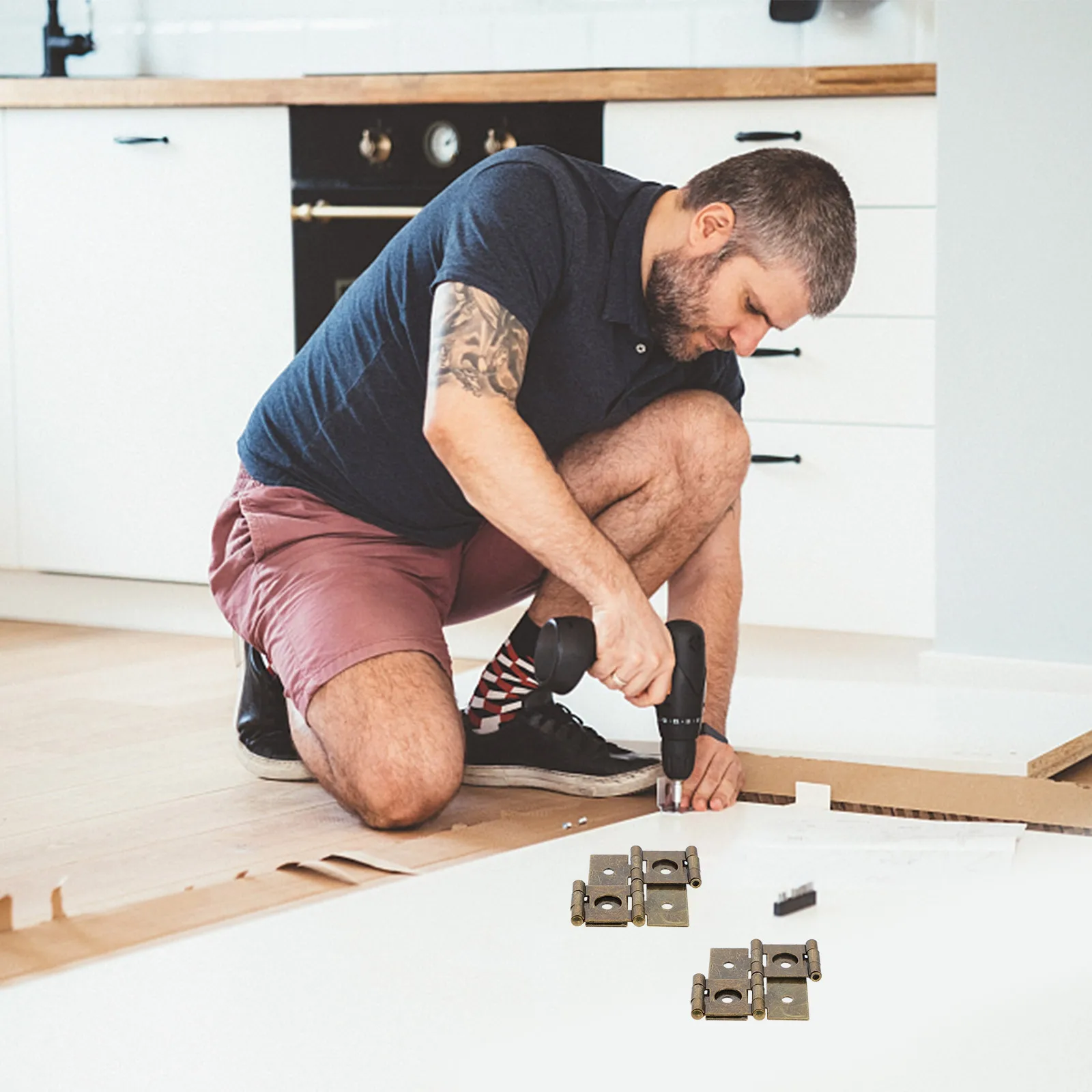 10 قطعة مفصلات الأبواب الحديد معدن مقاومة للصدأ حواف ناعمة لخزانة شاشة بوابة أثاث قابل للطي الزاوية المفصلي الأجهزة #5