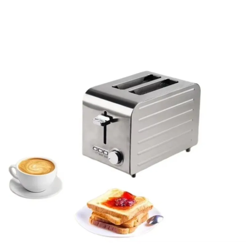 

Smart Home Electric Bread Maker with Removable Crumb Tray Stainless Steel Housing Oven Knob for Household Use