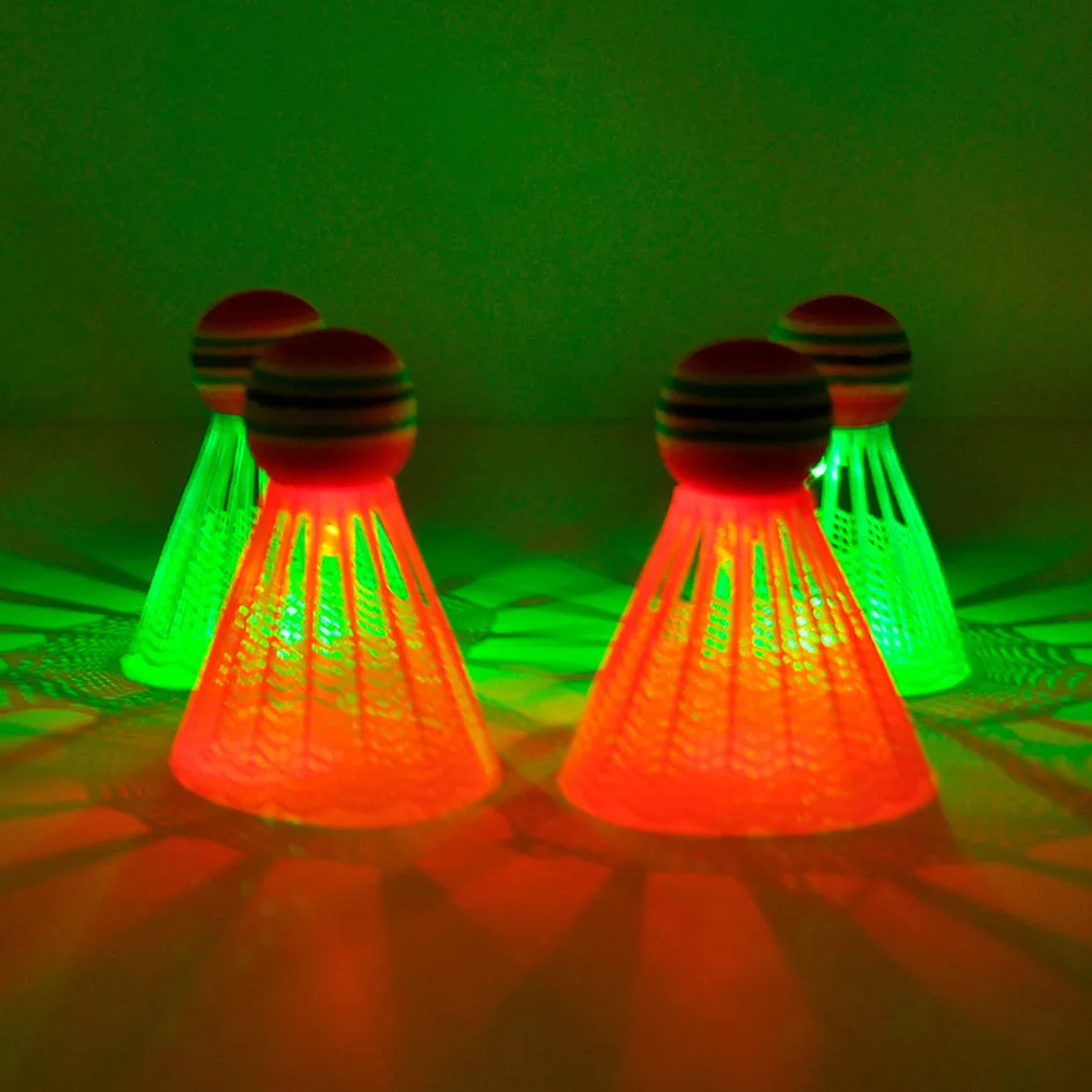 

4Pcs Night Time LED Badminton Shuttlecocks Premium Nylon Enhanced Stability Strong Resistance for Exercise Entertainment School