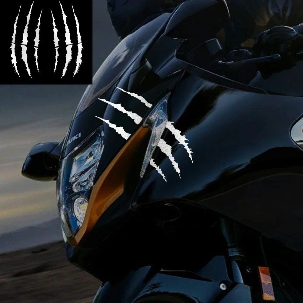 1PC Monster Claw Scratch Motorcycle Stickers for Helmet Tank Side Strips Vinyl Decals Car Headlight Body Waterproof Decoration