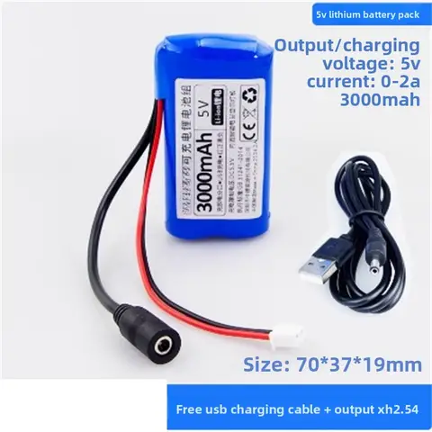 Batterie au Lithium 5V, micro-ordinateur à puce unique Rechargeable pour lampe LED extérieure, haut-parleur Bluetooth, ventilateur USB, batterie au Lithium