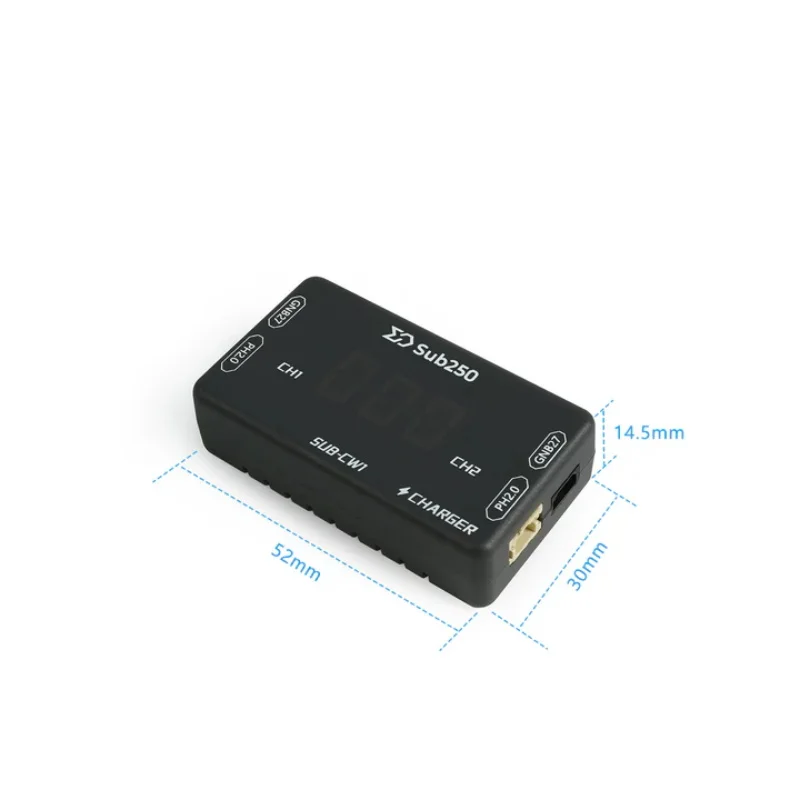 Nowe z obsługą ładowarki Sub250-CW1 dla wtyczek GNB27 i PH2.0 (wsparcie baterii Nanofly16 /Nanofly20)