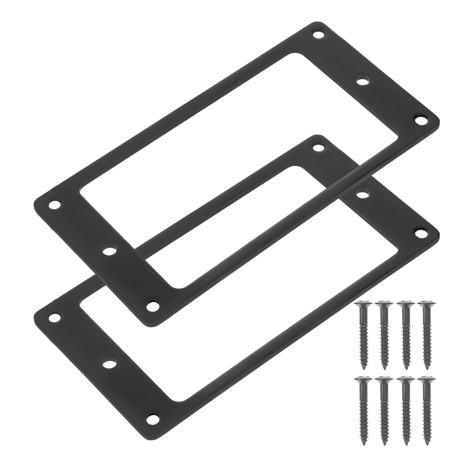 2 комплекта, металлические рамы звукоснимателей с плоским краем для электрогитары, монтажные кольца, винты, износостойкие защитные чехлы для звукоснимателей, замена