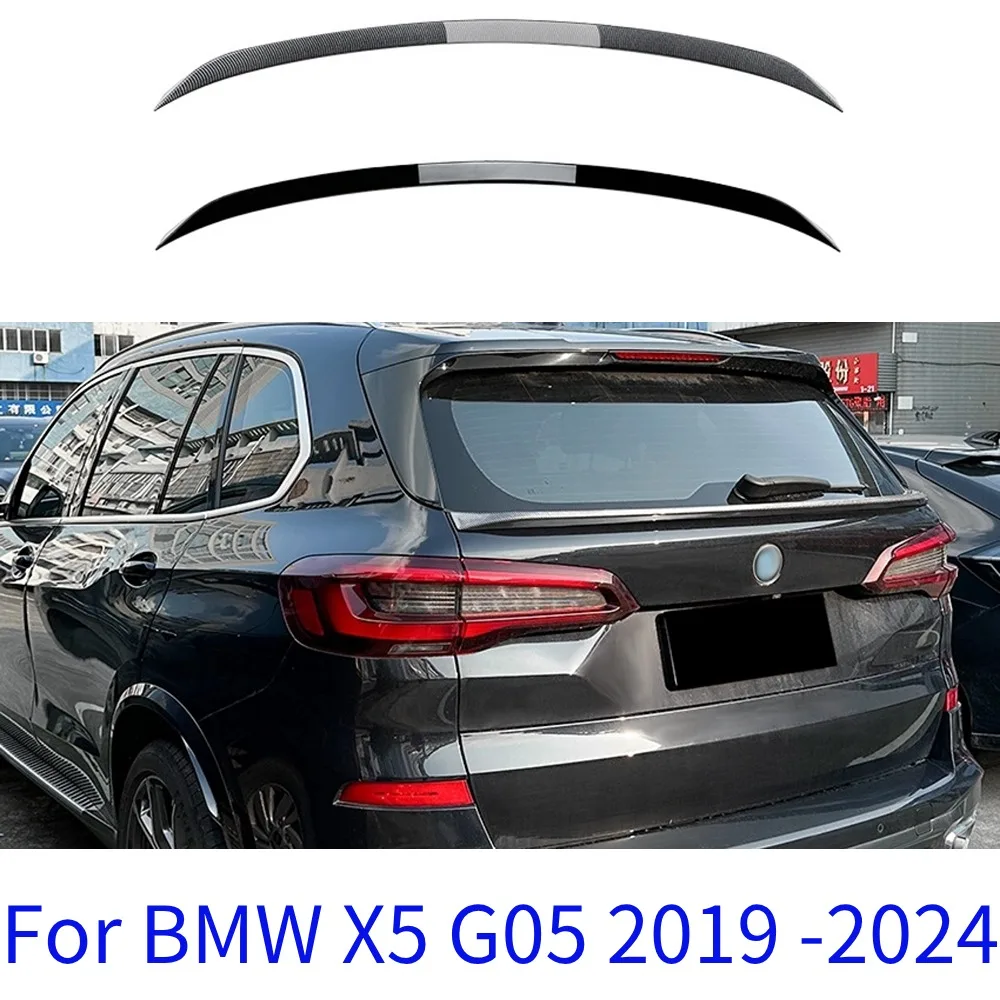 

Для BMW X5 G05 2019-2024 задний спойлер багажника, среднее крыло, хвостовое крыло, вид из углеродного волокна/глянцевый черный для X5 30d 40d 40i 45e M50i M50