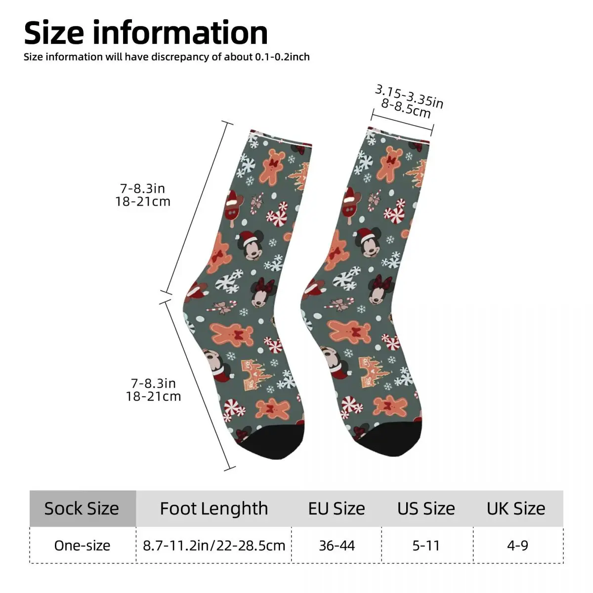 TureMouse-Chaussettes de Noël coordonnantes respirantes pour couple, chaussettes de sport en plein air, bas élégants, motif d'automne