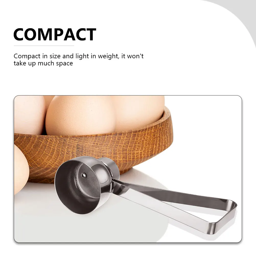 

2Pcs Stainless Steel Egg Topper Easy Clean Kitchen Gadget Precise Cut Adjustable Design Egg Opener Eggshell Opener