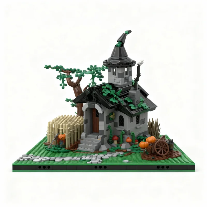 1968 peças MOC Diorama de Halloween Estacional, Blocos de Montar, Presentes de Natal, Brinquedos DIY, Ideia Criativa de Arquitetura, Educação com Blocos