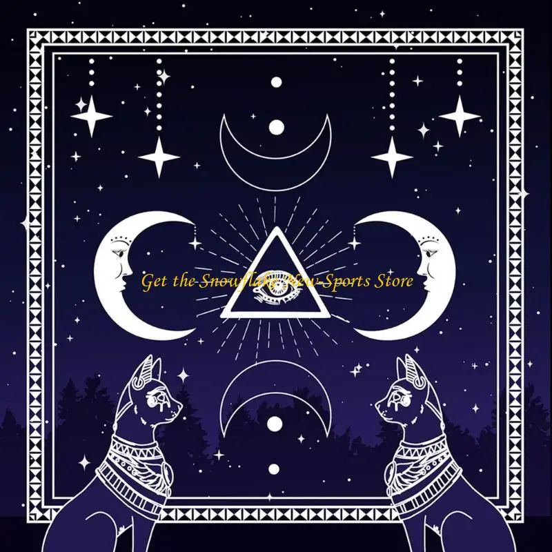 E56D 49x49cm Tarjeta Tarot mantel FUCHA GEOMÉTRICA GEOMÉTRIC