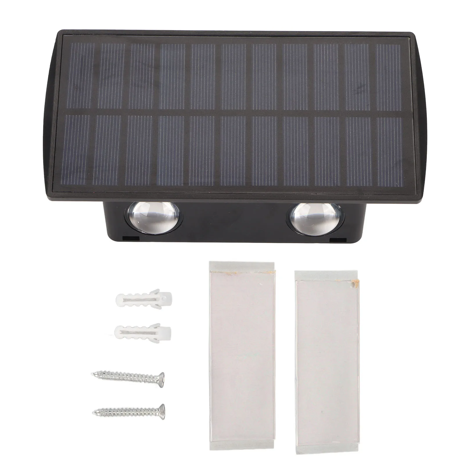 Luzes solares ao ar livre ip67 à prova dip67 água 4 led cerca solar luzes para cima para baixo luz de parede solar para fora quintal deck passo varanda quente