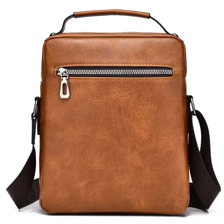

Fashion retro generous wear-resistant men's crossbody bag shoulder bag commuter business texture men's casual leather bags