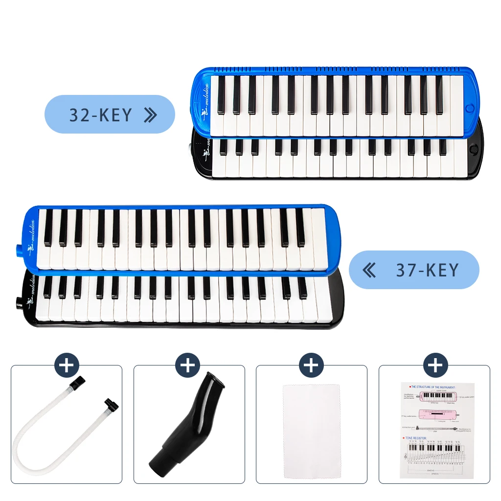 

NAOMI Swan Melodica 32 & 37 Piano Keys Melodica W/Carrying Bag Musical Instrument Beginners Gift Exquisite Workmanship Keyboard