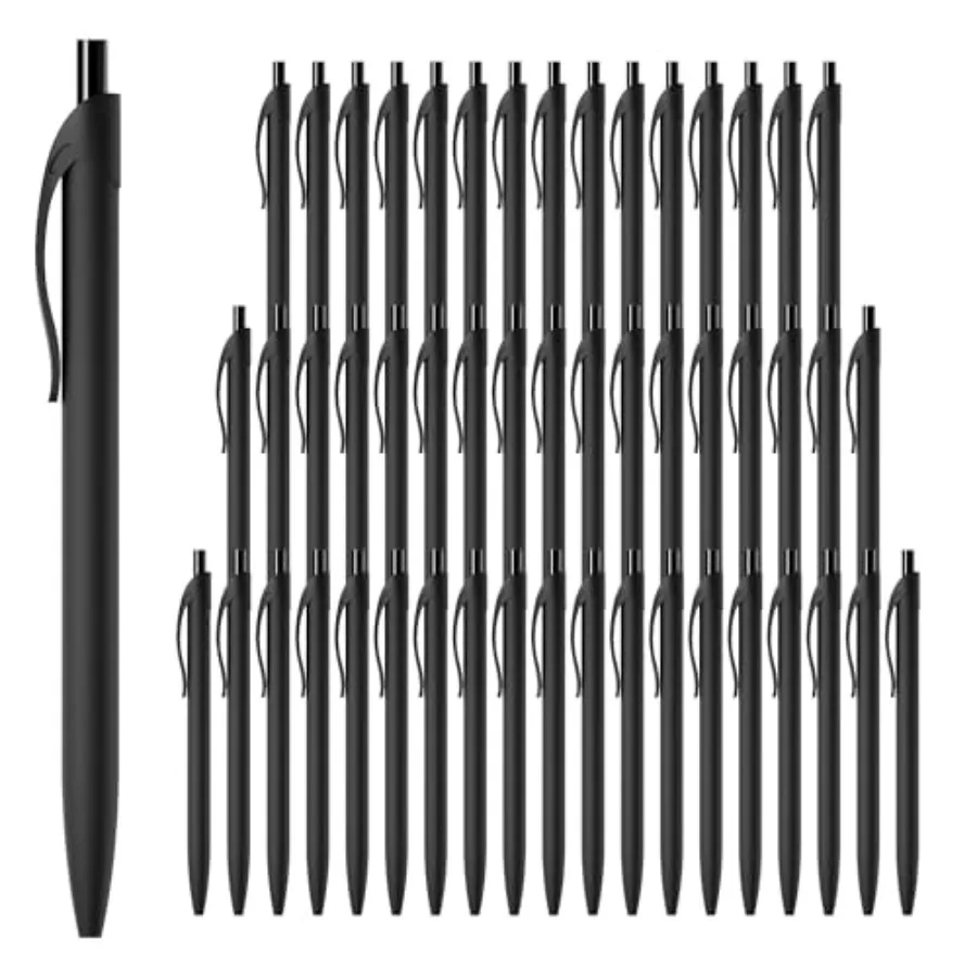 

Pens Bulk, 50 Pack No Bleed Black Ink Click Pens, Wholesale Retractable Ballpoint Pens, Pen Medium Point, Smooth Writing, 1.0MM