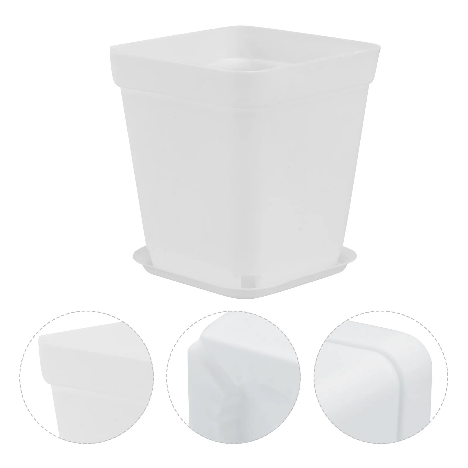 

14pcs Mini Flower Pot 7X7.8Cm Plastic Square Succulent Plants Vase Decorative Planters For Home Office Garden Supplies Small