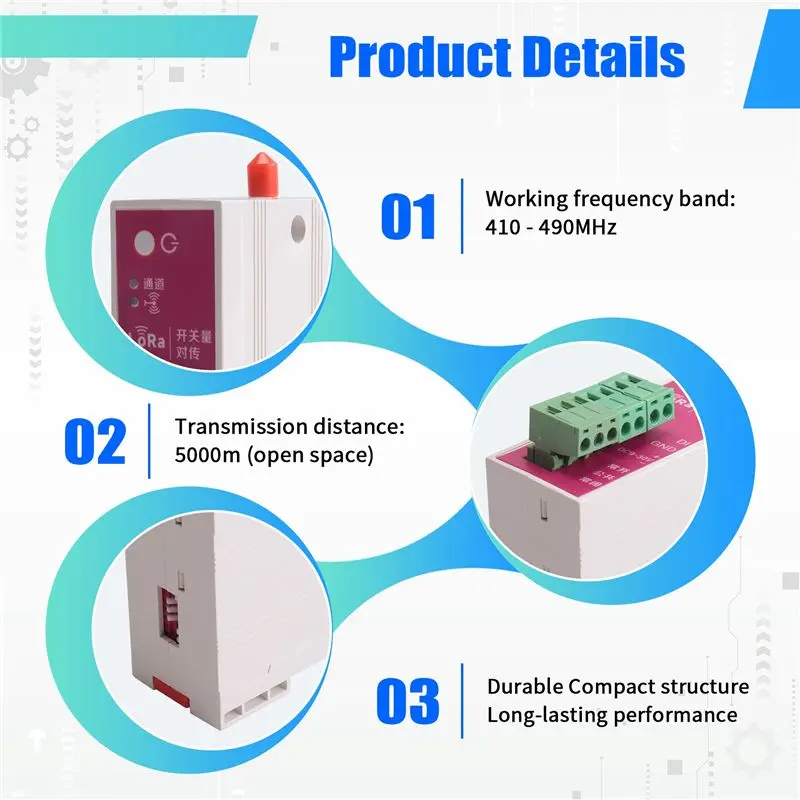 ABGG-LORA Wireless Bidirectional Remote Control Intercom Switch For Water Supply Module