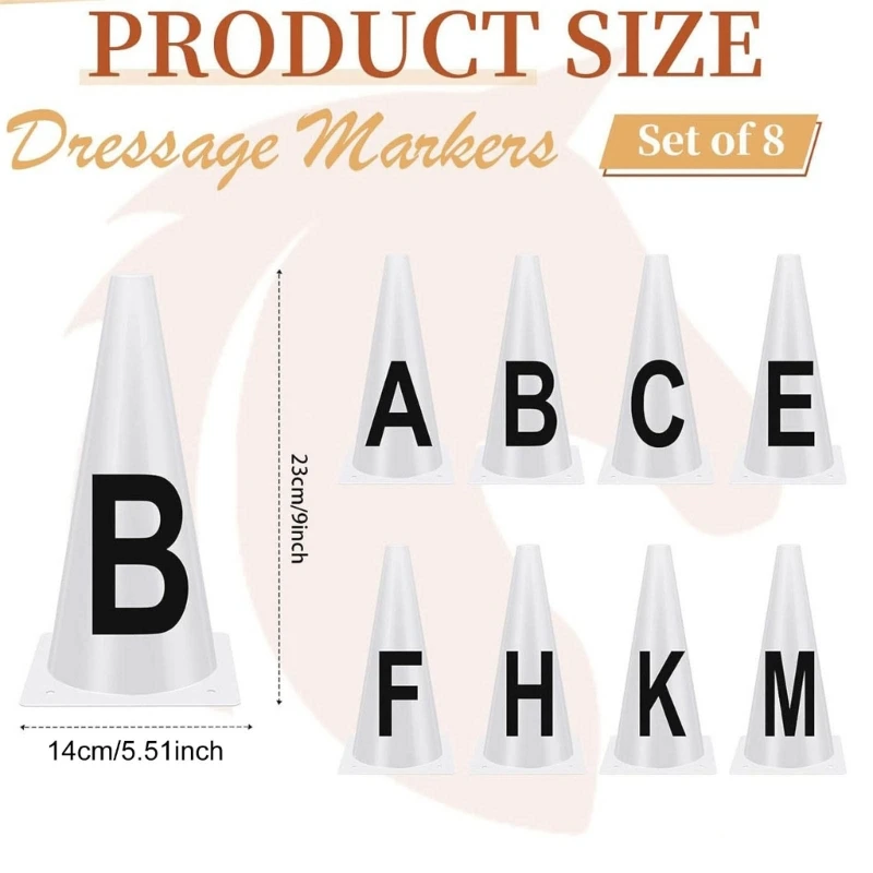 4/8pcs Letters Dressage Cones Light weight Equestrian Athletes Training Cones Dropship