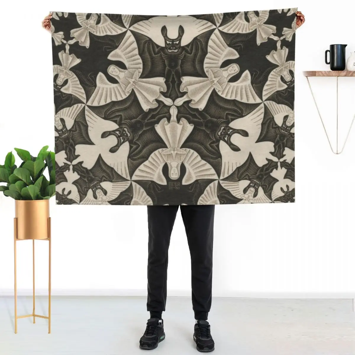 Escher - Circle limit IV (heaven and hell) Throw Blanket Designers Single Thins Polar Loose Blankets