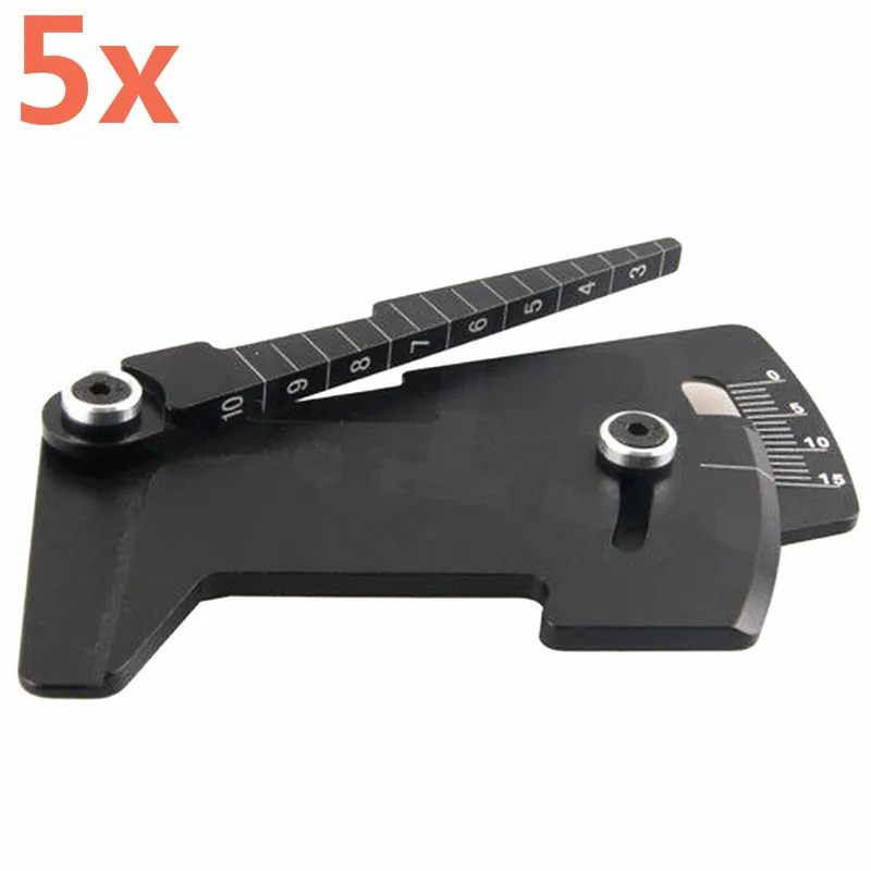 

5Pcs FALCON CNC Adjustable Ruler Adjusting RC Car Height & Wheel Rim Camber 15 Degrees Tools For 1/10 1/8 Scale Model Tamiya HSP