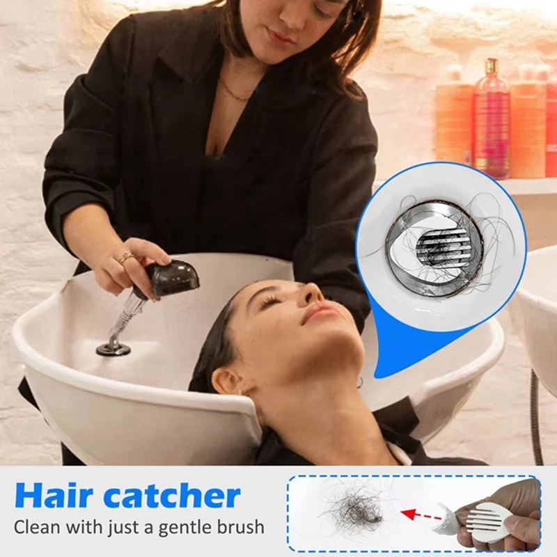 Drain Hair Catcher With Patented Separating Technology Fits All Standard Tub Drains Easy Clean Design, Reusable