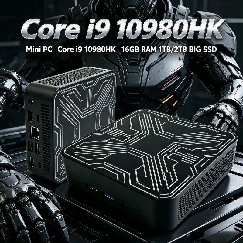 Arrival 2026 Core I9 10980HK  BT5.2 WiFi6 Portable Mini PC Computer16GB RAM 1TB/2TB BIG SSD Gaming Computer  office Desktop
