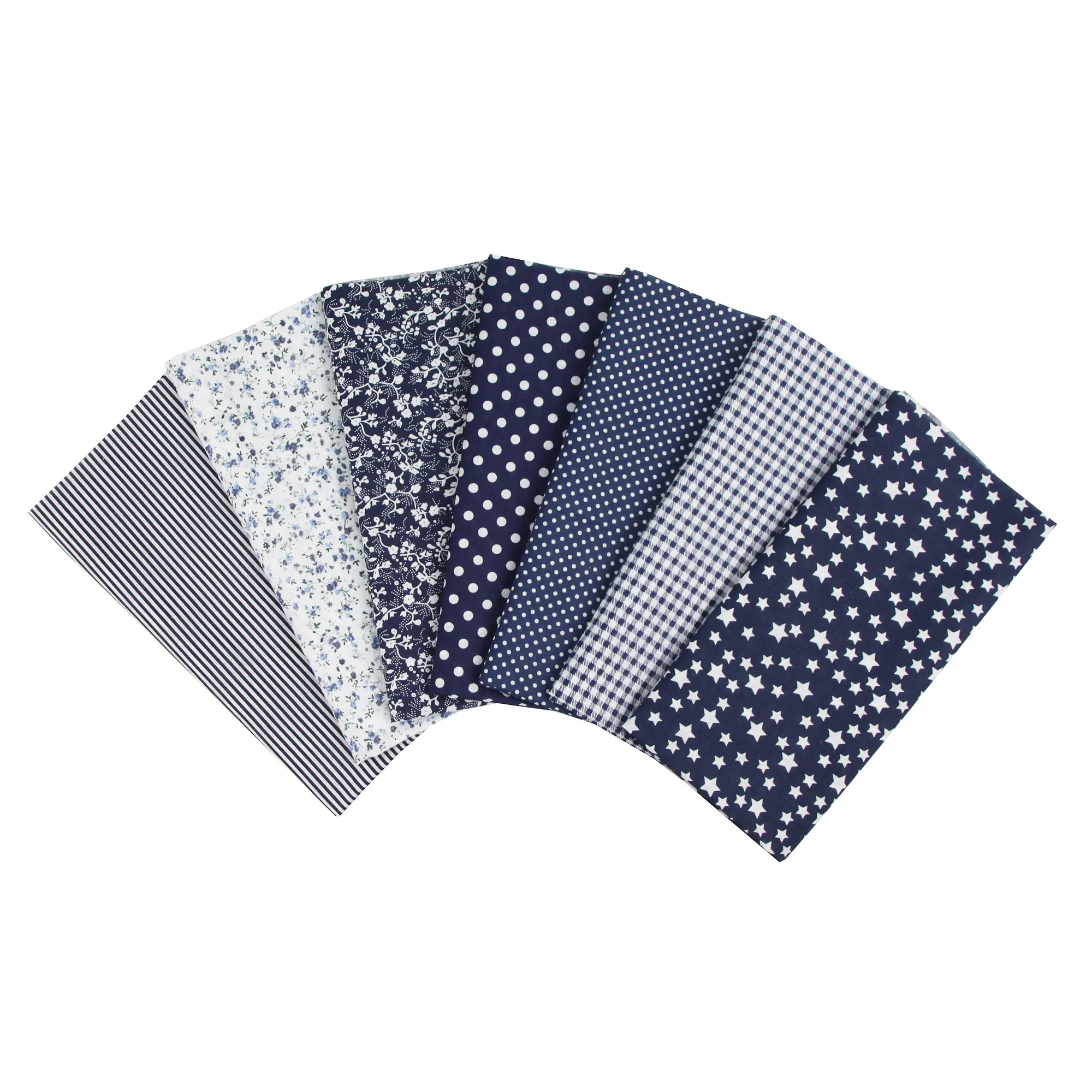 7PCS 25 X 25cm/50 X 50cm Squares Cotton Craft Fabric Cloths for DIY Bundle Patchwork Quilting Sewing Scrapbooking Art Craft