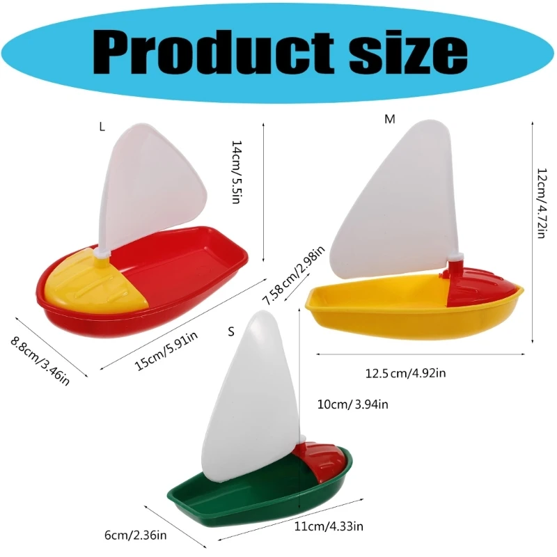 لعبة الشاطئ الرملية متعددة الألوان الزاهية للأطفال بما في ذلك القوارب والمراكب الشراعية للأعمار من 3 سنوات فما فوق 15UB #6