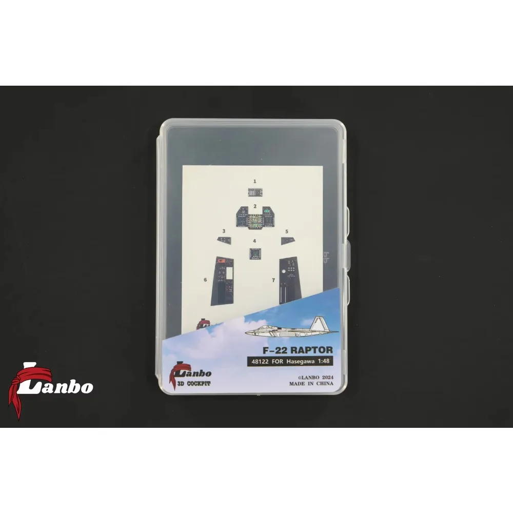 

Lanbo Models 3D Printed Cockpit F-22 RAPTOR 48122 FOR Hasegawa 1:48 For Model Building Kit