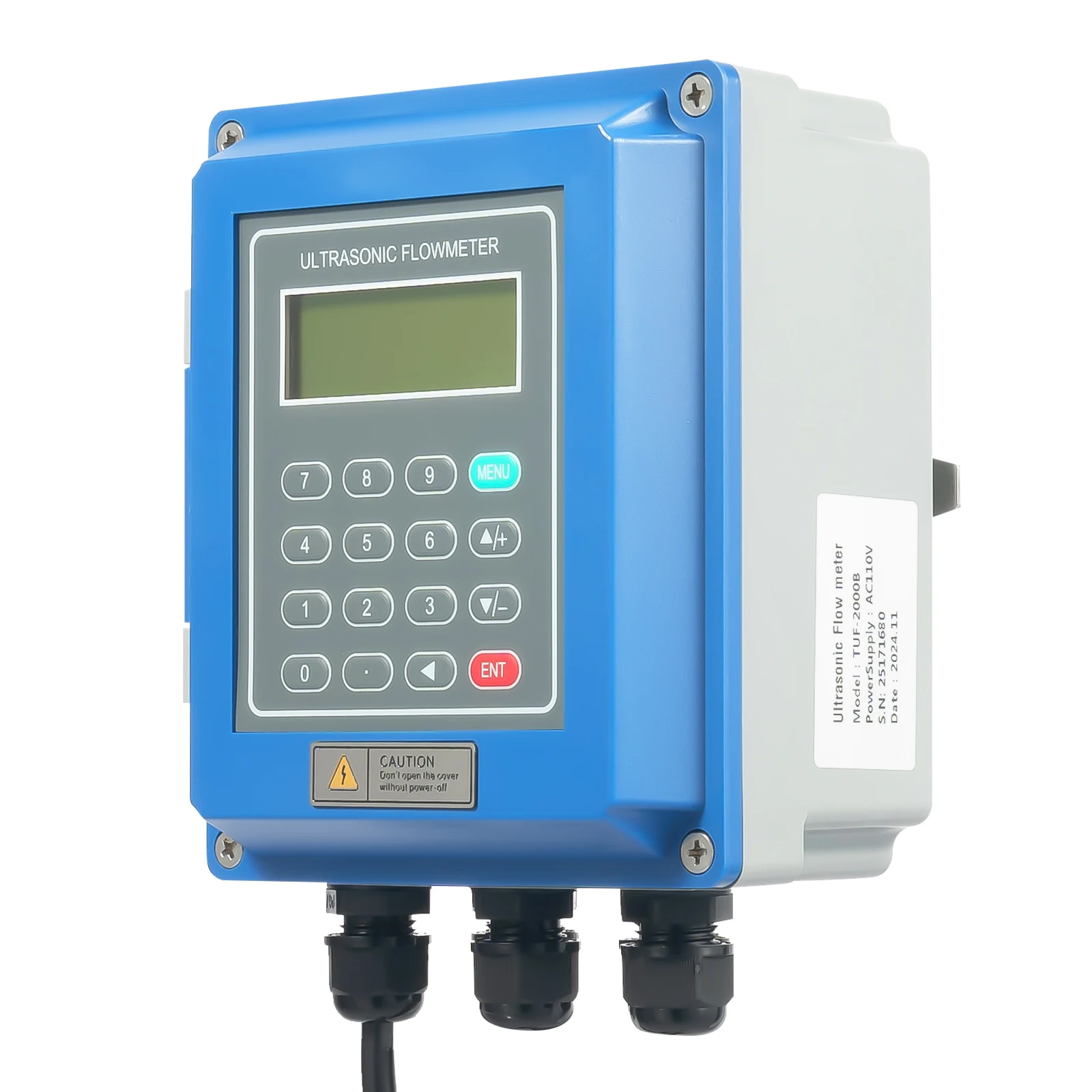 Tuf-2000b Host Ultrasonic Flowmeter Wide Pressure Us Standard Accuracy ±1%, Ts-2 Ultrasonic Transducer, Tm-1 Ultrasonic Transducer, Signal Cable, And 2 Steel Belts Storage Record