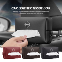 Car Tissue Box Cover Seat Back Hanging Type Tissue Storage Case For Nissan Qashqai Juke Sentra Altima Versa Maxima Almera Rogue
