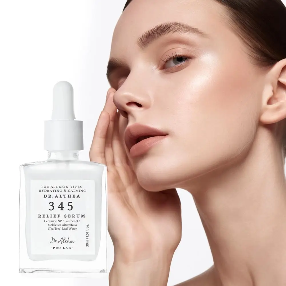 345 Relief Serum Feuchtigkeitsspendend, Tiefenwirksam Nährend, Beruhigt die Hautbarriere, Gesichtsserum für Alle Hauttypen, Tägliche Beruhigungsessenz