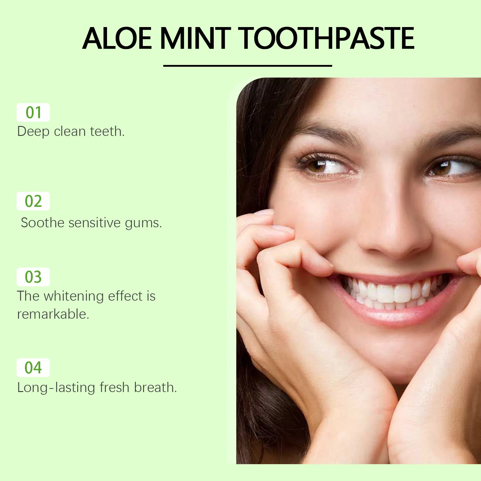 Aloe Vera Mint Toothpaste Remove Stains Yellow Teeth Soothe Gum Discomfort Lasting Fresh Breath Professional Clean Toothpaste