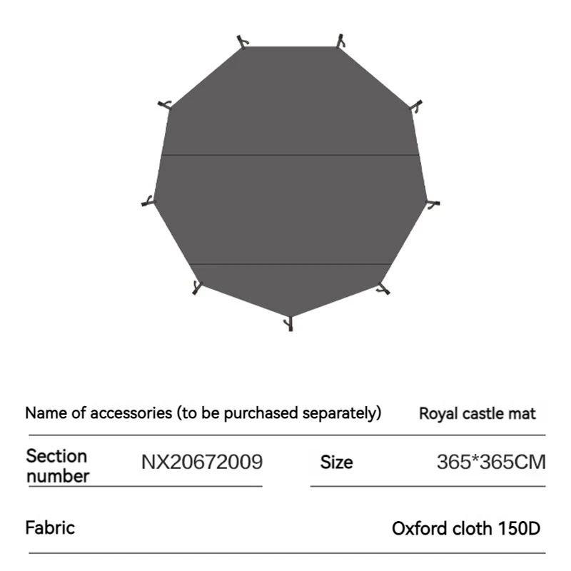 

MOBI GARDEN наземная ткань для палатки Royal Castle 150D ткань Оксфорд аксессуары для кемпинга 365*365 см напольный коврик со следами уличные инструменты