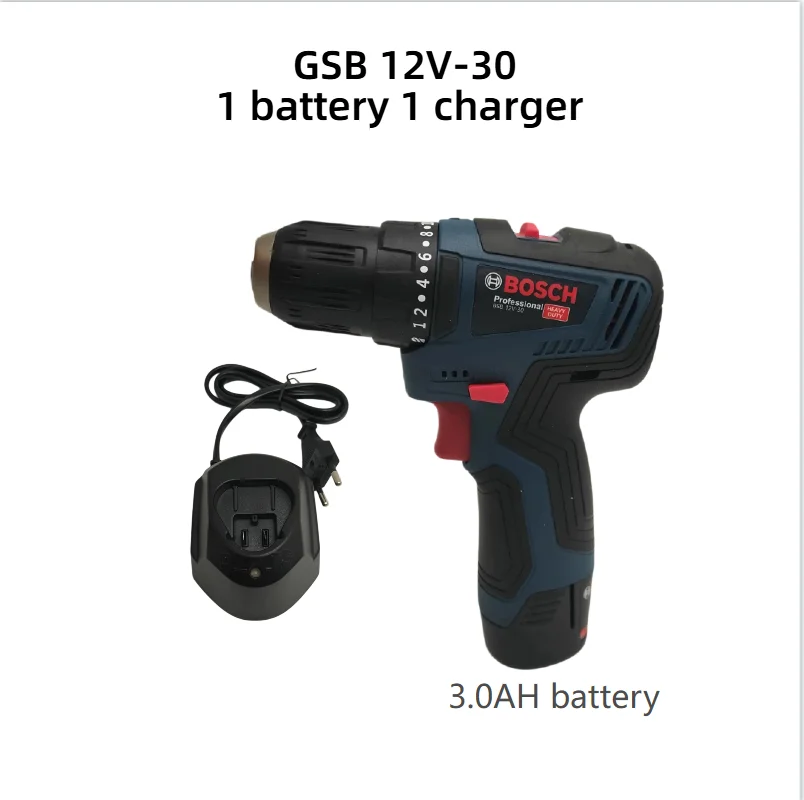 Trapano a batteria Bosch GSB 12V-30 12V 3.0Ah Li-ion per foratura di muri, legno e metallo