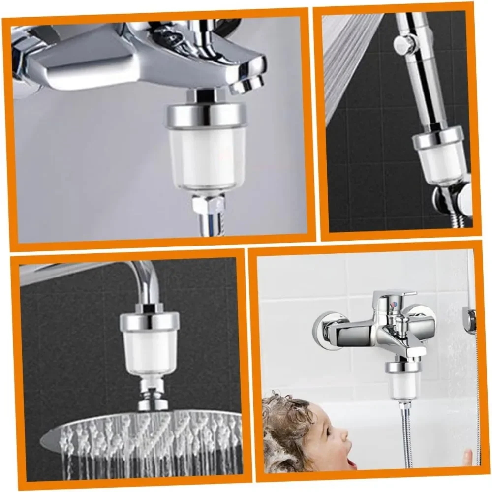 فلتر صنبور عالمي لاستحمام الحمام، طقم منقي مياه عالي الإخراج، عنصر منزلي من القطن PP