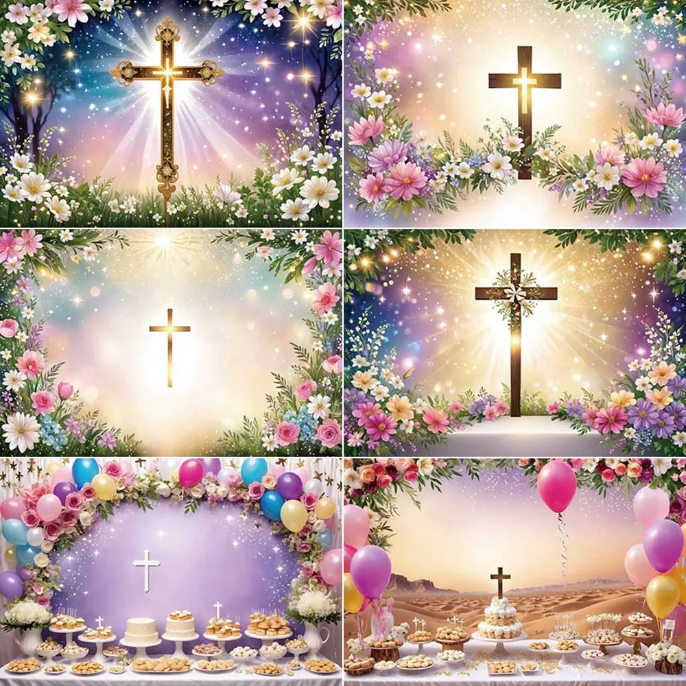 

MOON.QG Baptism Background Photography Cross Church God Bless Photozone Backdrop Children Photo Studio Photocall Supplies