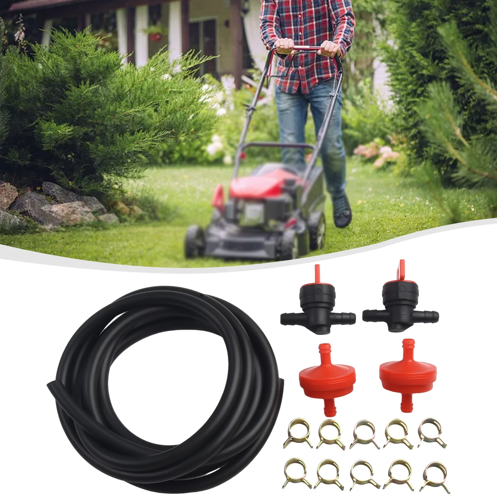 Fuel Line Hose Kit 7' with 1/4 Inner Diameter and 3/8 Outer Diameter For FOR Craftsman For Troy Lawn Equipment