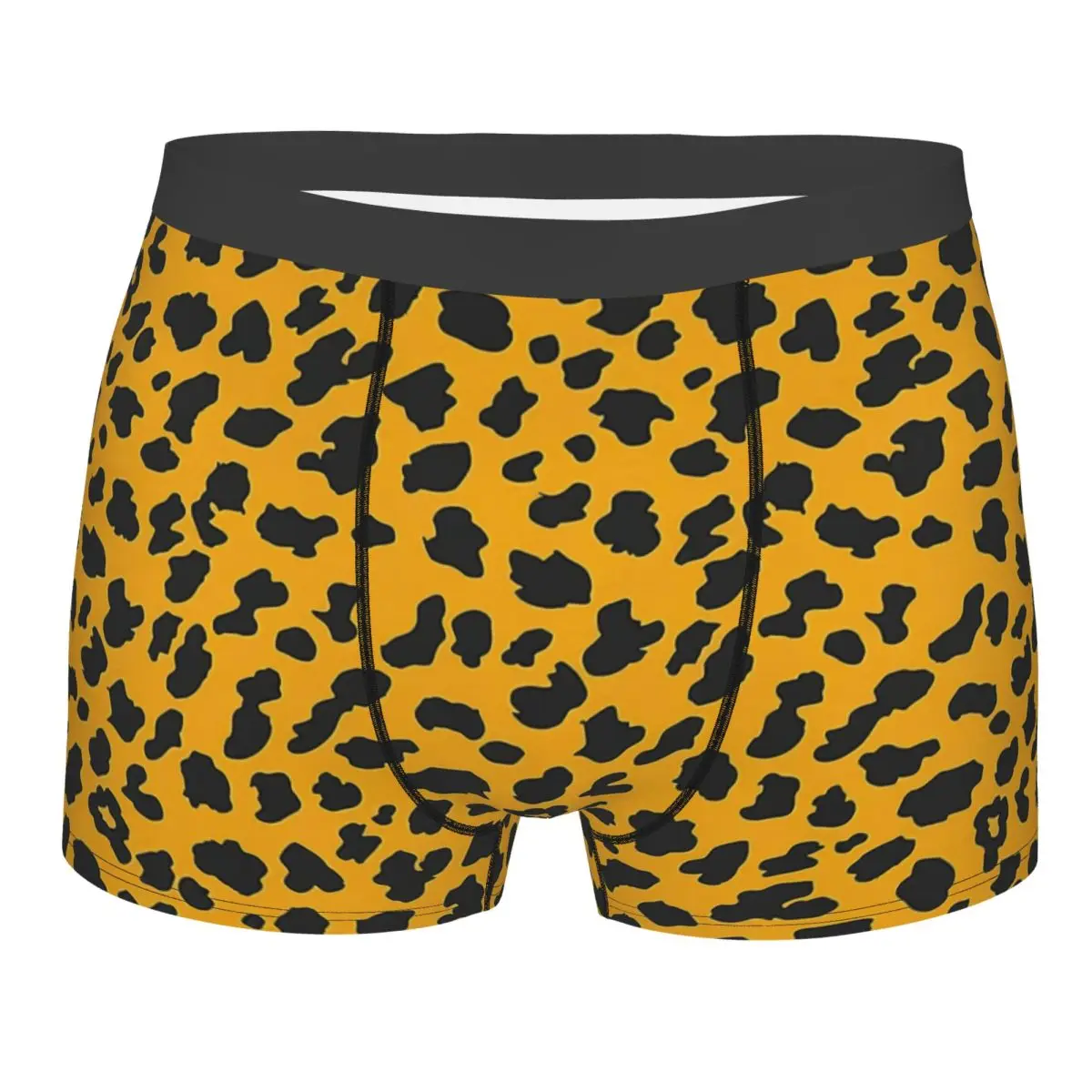 

Male Sexy Leopard Cheetah Fur Hide Print Pattern Underwear Boxer Briefs Men Stretch Shorts Underpants